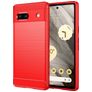 Mobigear Brushed Slim Coque Google Pixel 7a Coque arrière en TPU Souple - Rouge