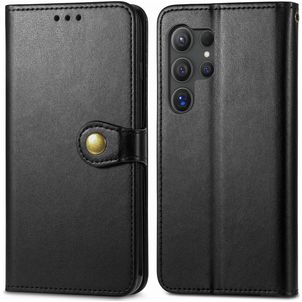 Mobigear Snap Button Housse Samsung Galaxy S25 Ultra Etui Porte-Monnaie - Noir