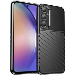 Mobigear Groove Coque Samsung Galaxy A55 Coque arrière en TPU Souple - Noir