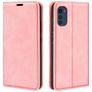 Mobigear Retro Slim Housse Motorola Moto E32s Etui Porte-Monnaie - Rose