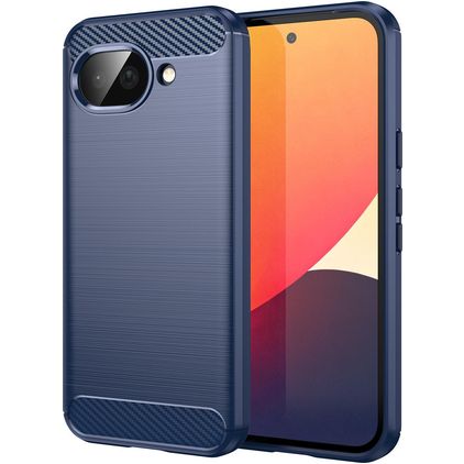 Mobigear Brushed Slim Coque Google Pixel 10a Coque arrière en TPU Souple - Bleu