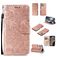 Mobigear Flowers Housse iPhone 12 Pro Etui Porte-Monnaie - Rose doré
