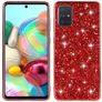 Mobigear Glitter Coque Samsung Galaxy A73 Coque arrière Rigide - Rouge