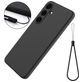 Mobigear Rubber Touch Coque Samsung Galaxy S25 FE Coque arrière en Silicone - Noir