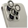 Mobiparts iPhone 15 Pro Aluminium Protection objectif caméra - Compatible coque - Argent