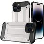 Mobigear Outdoor Coque iPhone 14 Pro Max Coque arrière Rigide Anti-Chocs - Argent
