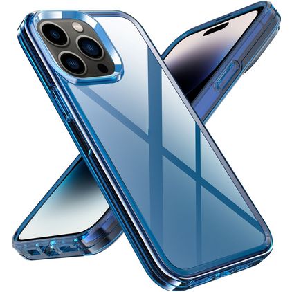 Mobigear Crystal Coque iPhone 14 Pro Max Coque arrière Rigide - Bleu