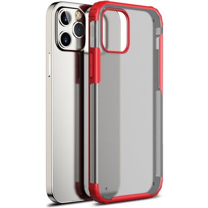 Mobigear Shockproof Coque iPhone 12 Pro Max Coque arrière Rigide Anti-Chocs - Rouge