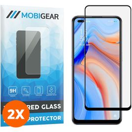 Mobigear Premium OPPO Reno 4 5G Verre trempé Protection d'écran - Compatible Coque - Noir (Lot de 2)