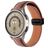 Mobigear Stitched Bracelet Cuir pour Smartwatch Fermeture magnétique - 22 mm - Marron