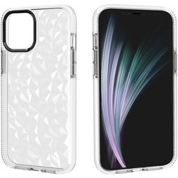 Mobigear Diamond Coque iPhone 12 Pro Max Coque arrière Rigide - Blanc