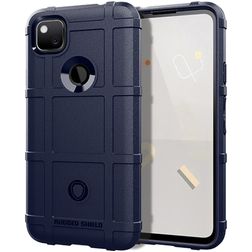 Mobigear Rugged Shield Coque Google Pixel 4a 5G Coque arrière en TPU Souple Anti-Chocs - Bleu