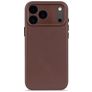 Decoded Coque iPhone 17 Pro Coque arrière en Cuir Véritable Anti-Chocs - Dark Ruby
