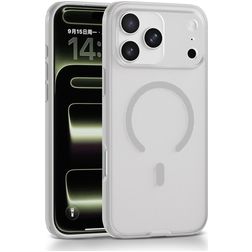 Mobigear Shockproof Grip Coque iPhone 17 Pro MagSafe Coque arrière Rigide - Blanc