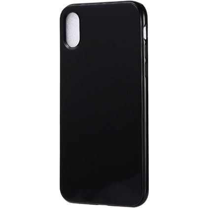 Mobigear Colors Coque iPhone XR Coque arrière en TPU Souple - Noir