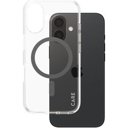 CARE by PanzerGlass Flagship Coque iPhone 16 MagSafe Coque arrière Rigide - Transparent / Noir