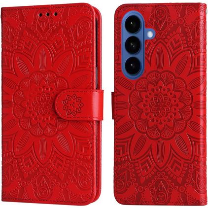 Mobigear Sunflower Housse Samsung Galaxy S26 Plus Etui Porte-Monnaie - Rouge