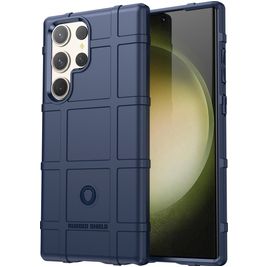 Mobigear Rugged Shield Coque Samsung Galaxy S24 Ultra Coque arrière en TPU Souple Anti-Chocs - Bleu