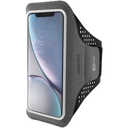Mobiparts Comfort Fit Brassard Téléphone iPhone XR Brassard Coque de Sport en Neoprène - Noir