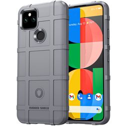 Mobigear Rugged Shield Google Pixel 5a 5G TPU souple Coque arrière Antichoc - Gris
