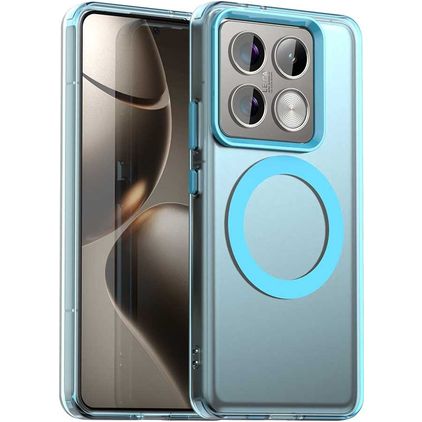 Mobigear Shockproof Coque Xiaomi 14T Pro MagSafe Coque arrière Rigide - Bleu