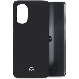 Mobilize Rubber Gelly Coque Motorola Moto G82 Coque arrière en TPU Souple - Matt Black