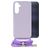 Mobilize Lanyard Gelly Samsung Galaxy A25 TPU souple Coque avec cordon - Pastel Purple
