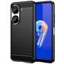 Mobigear Brushed Slim Coque ASUS Zenfone 10 Coque arrière en TPU Souple - Noir