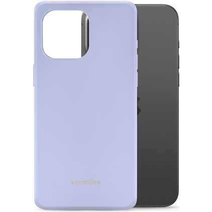 Mobilize Rubber Gelly Coque iPhone 15 Pro Max Coque arrière en TPU Souple - Pastel Purple