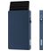 Valenta Cardprotector - Porte Cartes en en Aluminium - 7 Cartes - Compatible MagSafe - Bleu
