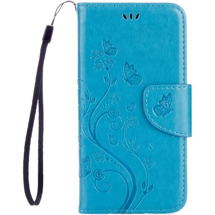 Mobigear Flowers Housse Samsung Galaxy A5 (2017) Etui Porte-Monnaie - Turquoise