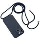 Mobigear Lanyard iPhone 14 Coque avec cordon en Silicone - Dark Blue