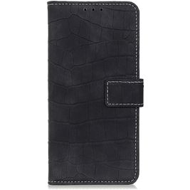 Mobigear Croco Housse Realme 6 Etui Porte-Monnaie - Noir