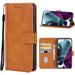 Mobigear Wallet Housse Motorola Moto G200 5G Etui Porte-Monnaie - Marron