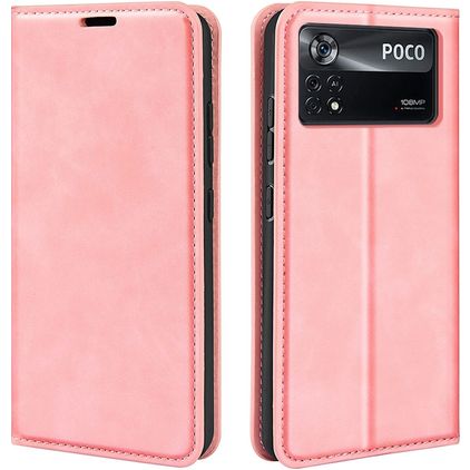 Mobigear Retro Slim POCO X4 Pro 5G Étui Portefeuille - Rose