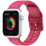 Mobigear Dashed Bracelet Silicone Apple Watch Fermeture boucle ardillon - 42/41/40/38 mm - Rouge