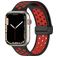 Mobigear Sport Plus Mag Bracelet Silicone Apple Watch Fermeture magnétique - 42/41/40/38 mm - Noir / Bordeaux