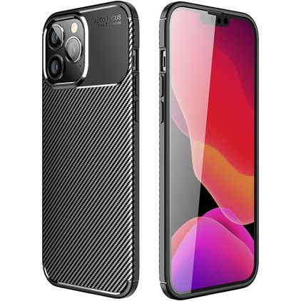 Mobigear Racing Coque iPhone 14 Plus Coque arrière en TPU Souple - Noir