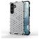 Mobigear Honeycomb Coque Samsung Galaxy S24 Coque arrière Rigide Anti-Chocs - Blanc