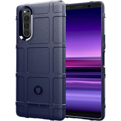 Mobigear Rugged Shield Coque Sony Xperia 5 II Coque arrière en TPU Souple Anti-Chocs - Bleu