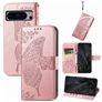 Mobigear Butterfly Housse Google Pixel 8 Pro Etui Porte-Monnaie - Rose doré