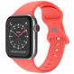 Mobigear Sport Dual Bracelet Silicone Apple Watch Fermeture à clou et passant - 42/41/40/38 mm - Corail