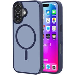 Mobiparts Hardcover iPhone 17 MagSafe Plastique rigide Coque arrière - Satin Blue