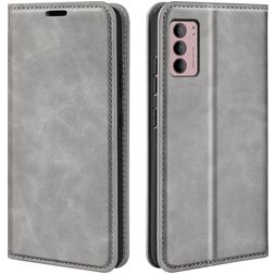 Mobigear Retro Slim Motorola Moto G42 Étui Portefeuille - Gris