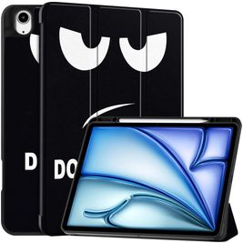 Mobigear Tri-Fold Coque iPad Air 13 Pouces (2024) Etui + Porte-crayon - Do Not Touch