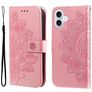 Mobigear Flowers Housse iPhone 17 Etui Porte-Monnaie - Rose doré