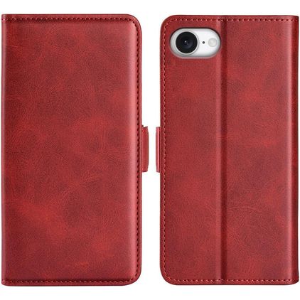 Mobigear Slim Magnet Housse iPhone 17e Etui Porte-Monnaie - Rouge