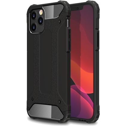 Mobigear Outdoor Coque iPhone 12 Pro Coque arrière Rigide Anti-Chocs - Noir
