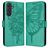 Mobigear Butterfly Housse Samsung Galaxy M55 Etui Porte-Monnaie - Vert