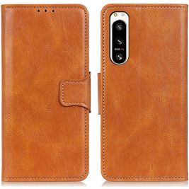 Mobigear Classy Housse Sony Xperia 5 IV Etui Porte-Monnaie - Cognac